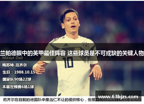 兰帕德眼中的英甲最佳阵容 这些球员是不可或缺的关键人物 兰帕德眼中的英甲最佳阵容 这些球员是不可或缺的关键人物